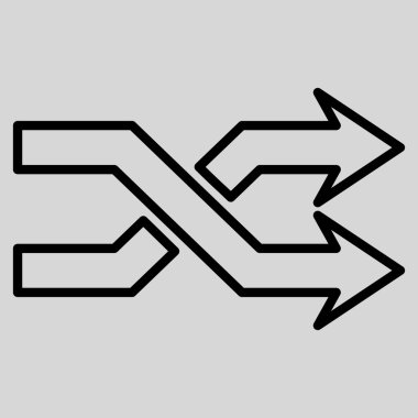 Okları yatay ince çizgi vektör simge mix