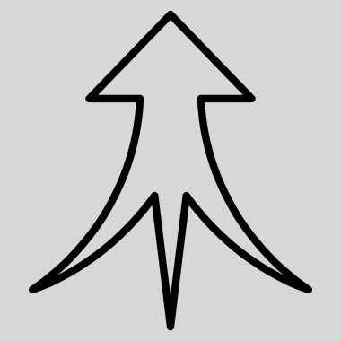 Kontur vektör simge yukarı ok birleştirme