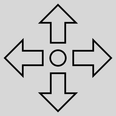 Oklar kontur vektör simge en üst düzeye çıkarmak