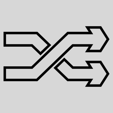 Okları yatay kontur vektör simge mix