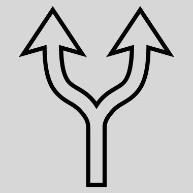 Kontur vektör simge yukarı seçim ok