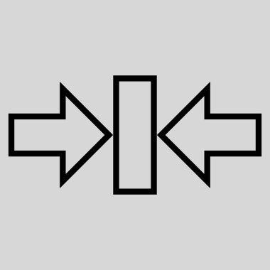 Basınç yatay anahat vektör simgesi