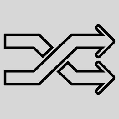 Okları yatay ince çizgi vektör simge mix