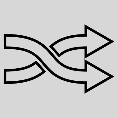 Okları yatay ince çizgi vektör simge mix