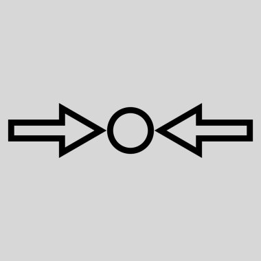 Basınç yatay anahat vektör simgesi