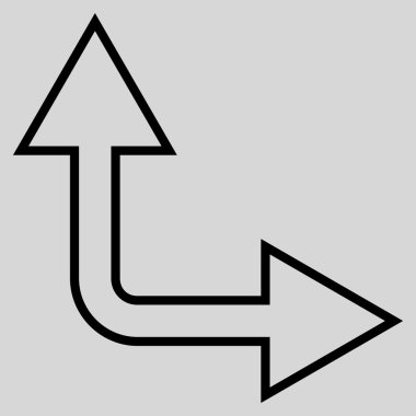 Kontur vektör simge yukarı doğru seçim ok