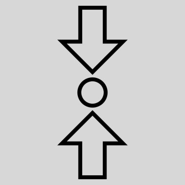 Basınç dikey ince çizgi vektör simgesi