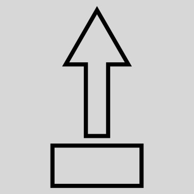 Anahat vektör simge yukarı çekme ok