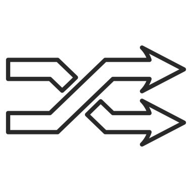 Okları yatay kontur vektör simge mix