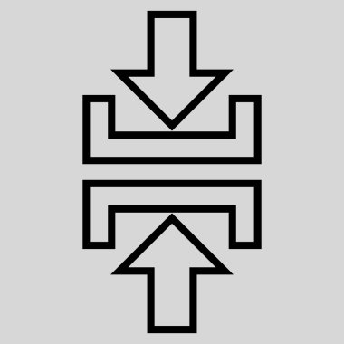 Basınç dikey ince çizgi vektör simgesi