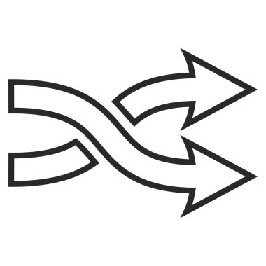 Okları yatay ince çizgi vektör simge mix