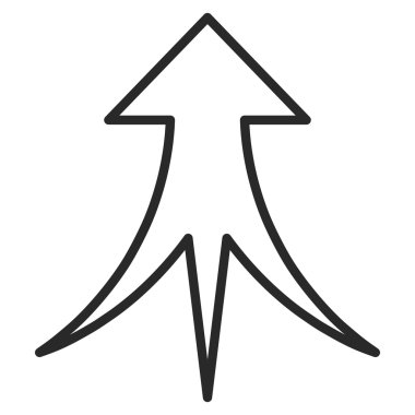 Anahat vektör simge yukarı ok birleştirme