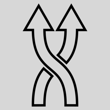 Kontur vektör simge yukarı okları shuffle