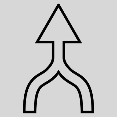 Anahat vektör simge yukarı ok birleştirmek