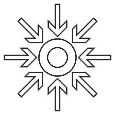 Oklar ince çizgi vektör simge sıkıştırmak