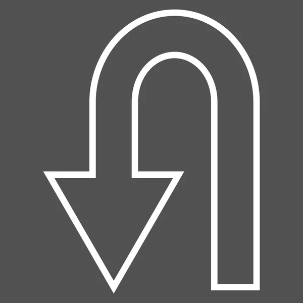 Return Arrow Outline Vector Icon — Stock Vector