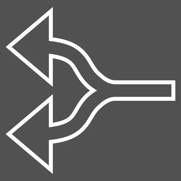 Split Arrows Left Stroke Vector Icon — Stock Vector