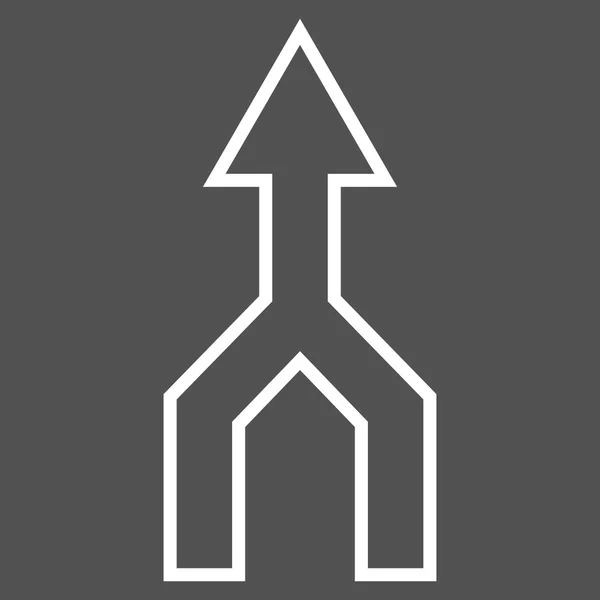 Unite Arrow Up Stroke Vector Icon — Stock Vector