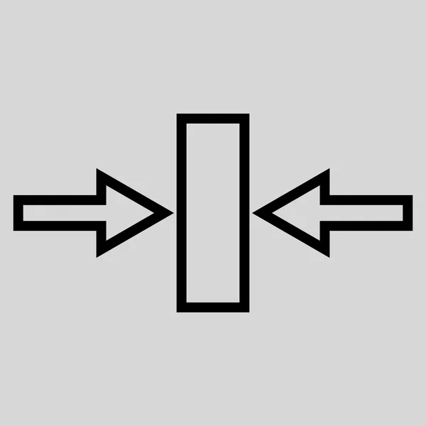 Druck horizontal Konturvektorsymbol — Stockvektor