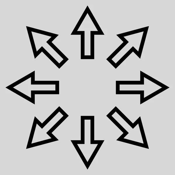 Espandere le frecce contorno icona vettoriale — Vettoriale Stock