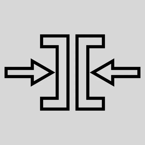 Druck horizontale Umrissvektorsymbol — Stockvektor