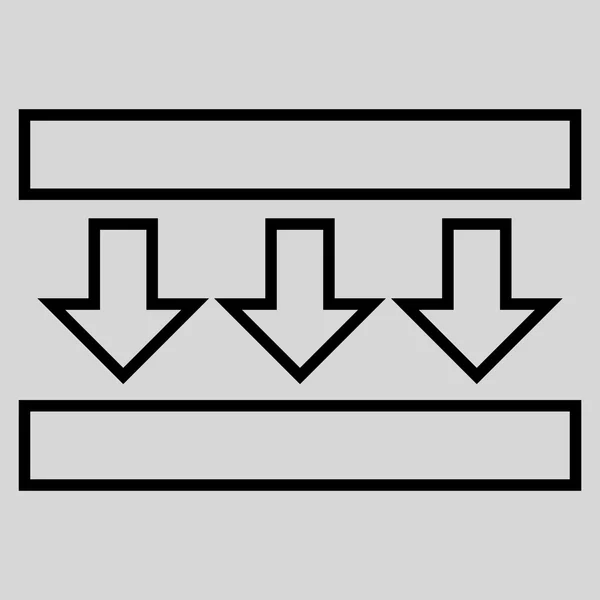 圧力低下アウトライン ベクトル アイコン — ストックベクタ