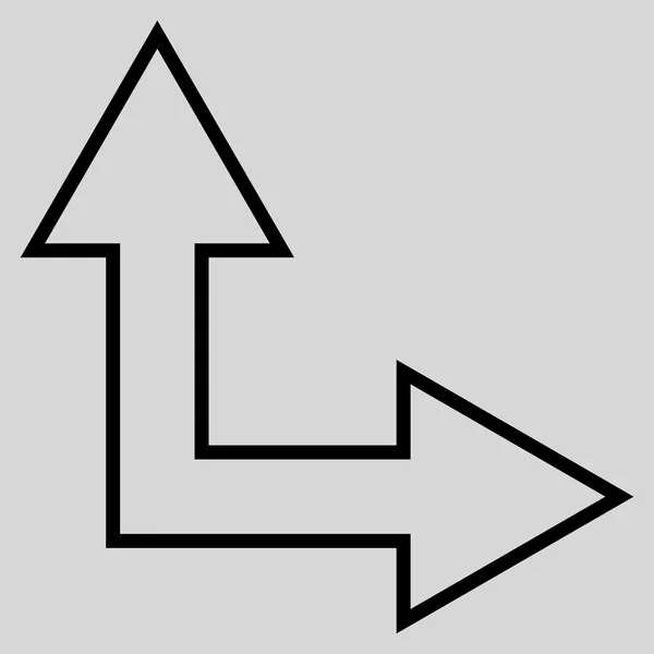 Choice pil höger upp disposition vektor Icon — Stock vektor
