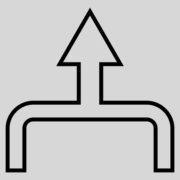 Connectez flèche vers le haut Icône vectorielle AVC — Image vectorielle