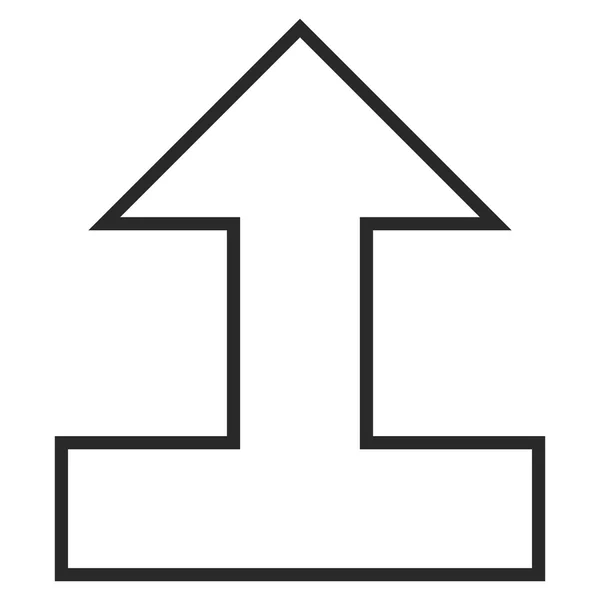 Conectar flecha hacia arriba línea delgada Vector icono — Archivo Imágenes Vectoriales