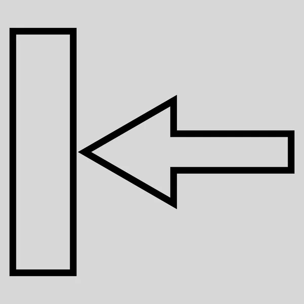 Vektor-Symbol nach links drücken — Stockvektor