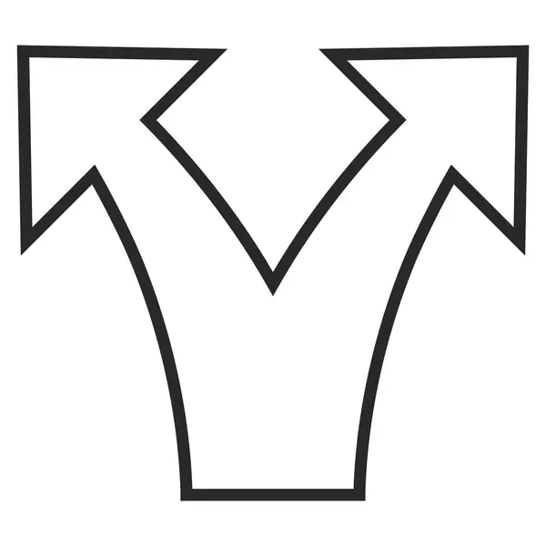 Dividi icona vettoriale con tratto freccia — Vettoriale Stock
