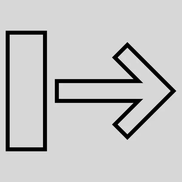 Значок вектора правого штриха стрелки — стоковый вектор