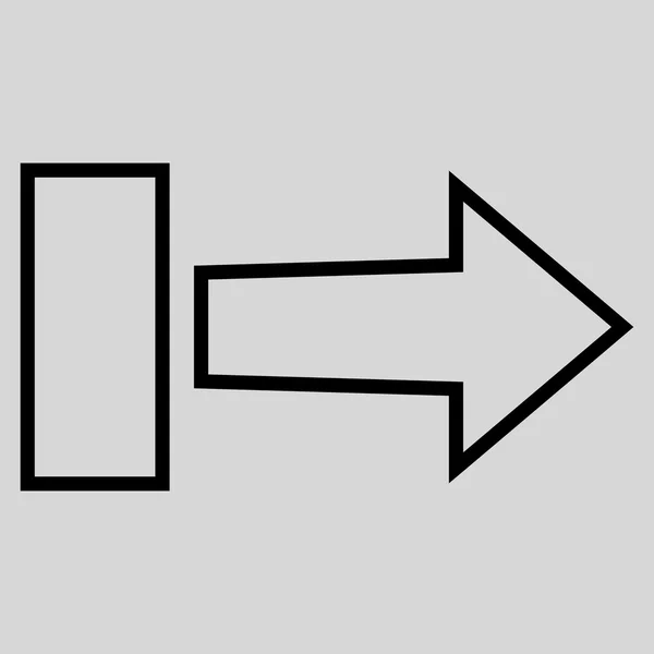 Trek pijl lijn rechts Vector Icon — Stockvector