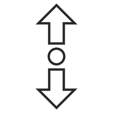 Oklar dikey ince çizgi vektör simgesini genişletin