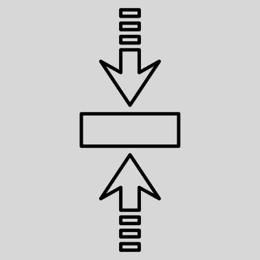 Basınç dikey kontur vektör simgesi