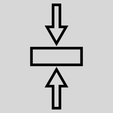 Basınç dikey kontur vektör simgesi