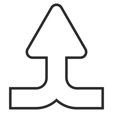 Anahat vektör simge yukarı ok birleştirme