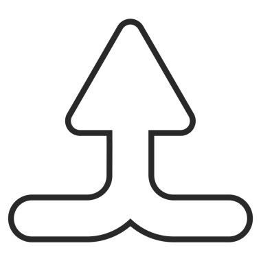 Anahat vektör simge yukarı ok birleştirmek