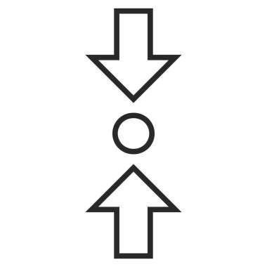 Dikey kontur vektör simge sıkıştırmak