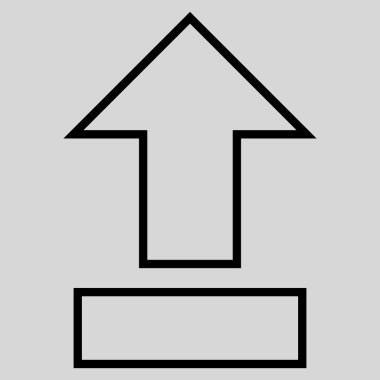 Anahat vektör simge yukarı çekme ok