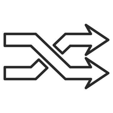 Okları yatay kontur vektör simge mix