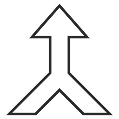 Anahat vektör simge yukarı ok birleştirmek