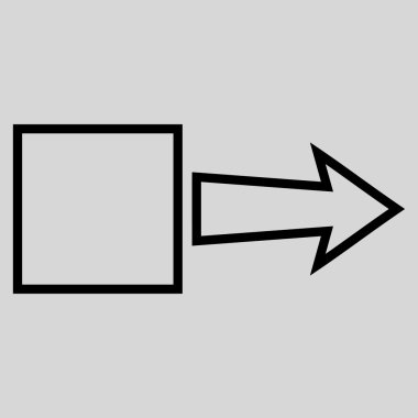 Çekme oku şu kontur vektör simgesi