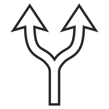 Kontur vektör simge yukarı seçim ok