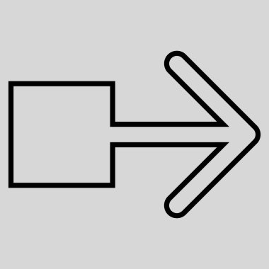 Sağ kontur vektör simge çekin