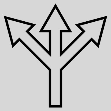 Split ok anahat vektör simgesi