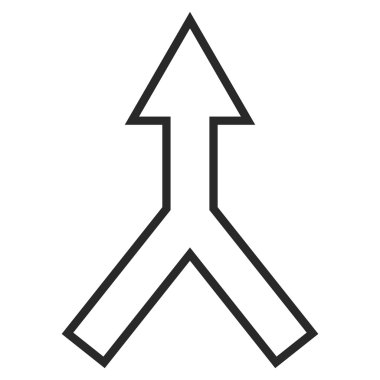 Anahat vektör simge yukarı ok bağlanmak