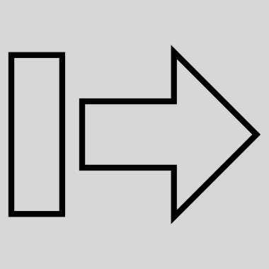 Çekme oku şu kontur vektör simgesi