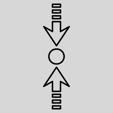 Basınç dikey kontur vektör simgesi