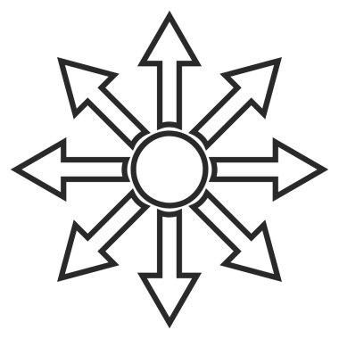 Oklar kontur vektör simgesini genişletin